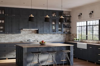 model and render a kitchen