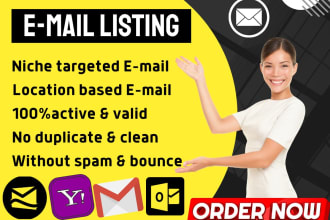 collect active and valid niche targeted email list for business