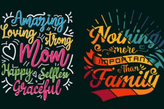 do custom, graphic, trendy, typography t shirt design