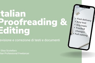 proofread and edit any italian document in 48h