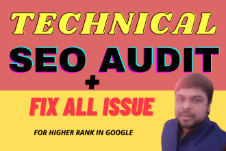 do technical SEO audits and fix all website issues for higher ranking
