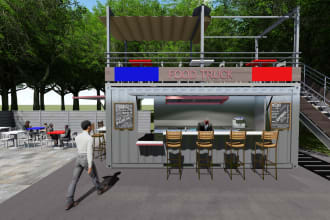 design food truck, restaurant cafe, booth,food truck,food court,stall,