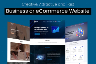 create modern wordpress website, ecommerce store