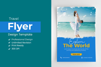 do travel, tour flyers or posters, and social media design service