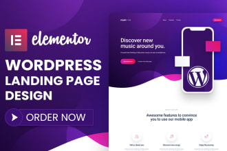 design modern wordpress landing page by elementor pro