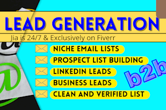 b2b lead generation by web research of business leads niche linkedin leads