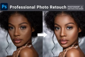 do high end photo retouching, skin retouching, in photoshop