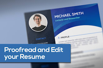 do resume editing, proofreading and reviewing