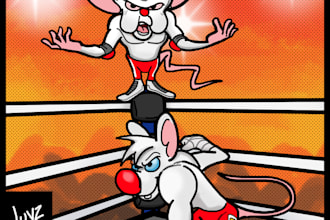 draw crossover cartoon for you