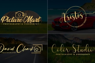create a luxury handwritten signature logo for your photography business