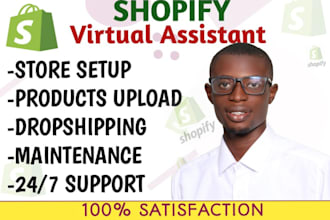 be your shopify virtual assistant and store manager, shopify store marketing