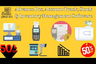 provide and setup point of sale with inventory,stock,crm,erp