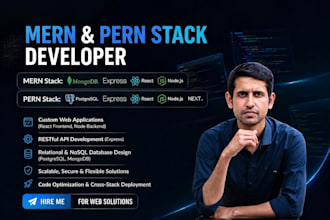 build website by using mern stack or pern stack