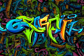 create awesome graffiti style for your logo or your brand