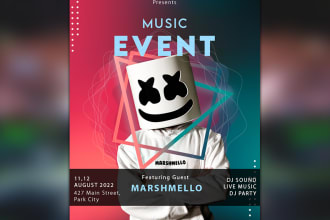 design party, club event flyer