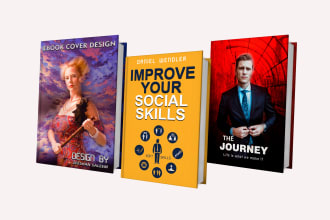 design book and ebook cover with 3d mockup