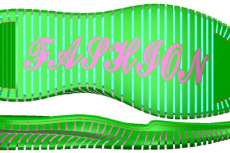 design amazing 3d shoe sole model quickly