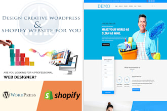 design creative wordpress and shopify website for you
