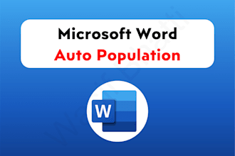 auto populate and autofill a microsoft ms word document