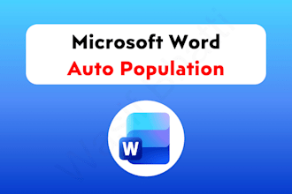 auto populate and autofill a microsoft ms word document