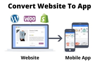 convert website to android and ios app, any website to app