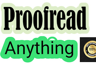 edit profread anything written in english