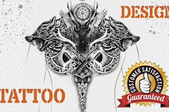 hand draw your stunning new tattoo design
