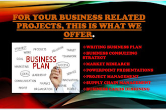 write business plan and market research project