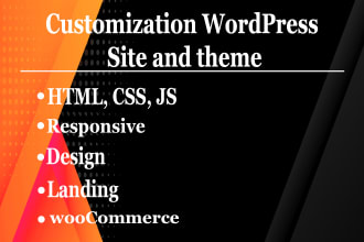 set up your wordpress, fix css errors, add design and functionality