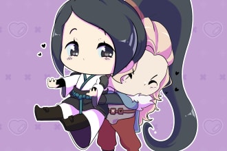 draw chibi character with cute art style