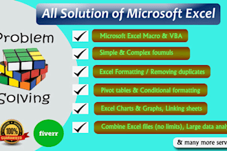do microsoft excel formulas and macros, vba, data entry, functions as an expert