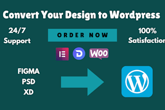 convert psd, xd, sketch, figma to wordpress, figma to elementor