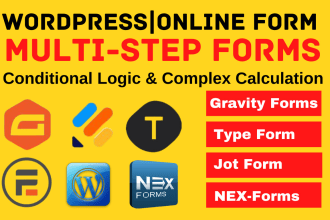 create multi step gravity forms, jotform or typeform with conditional logic