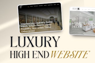 make a luxury minimalist high end website design with SEO and mobile friendly