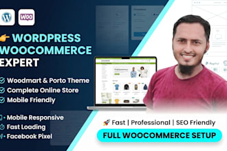 design ecommerce website using woodmart or porto woocommerce website