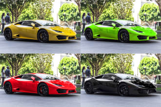 change color and color adjustment of any product photo