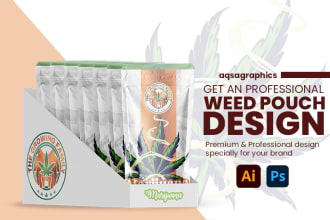 design professional weed pouch, mylar bag, cbd products