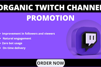 promote your twitch channel organically to bring live viewers to your stream