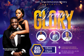 do amazing church flyer, event, online, poster