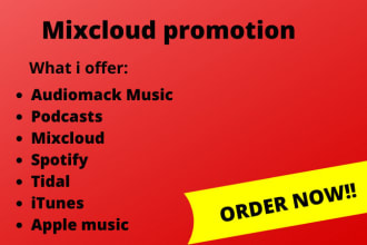 promote your mixcloud mix to my music network of 2 million members