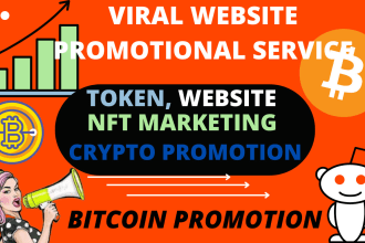promote and advertise website, nft, token, crypto, coin, opensea ico or any link