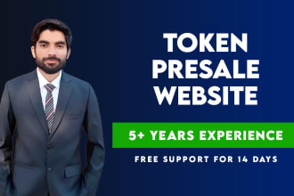 create token presale website with smart contract integration