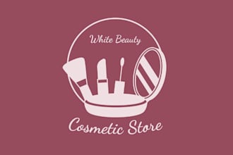 design cosmetic beauty and eyelash makeup artist logo design