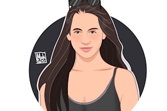 draw your photo into digital painting portrait minimalist
