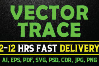 help you to vectorize, redraw, edit logo ,trace image also in vector form