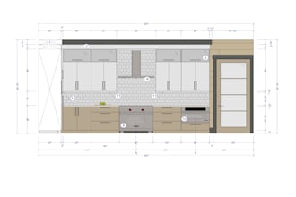 design 2d 3d layout and rendering kitchen professionally