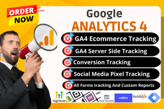 fix or setup google analytics 4 and  ga4 ecommerce tracking shopify,woocommerce