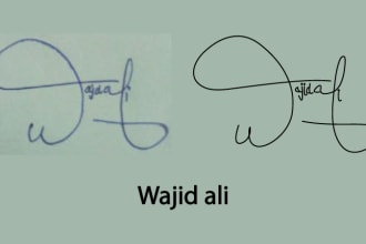 make a digital vector signatures from handwritten signatures