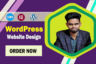 crate an mordern wordpress website developer and designer