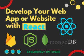 develop responsive web app using react js, node js, mongodb, firebase